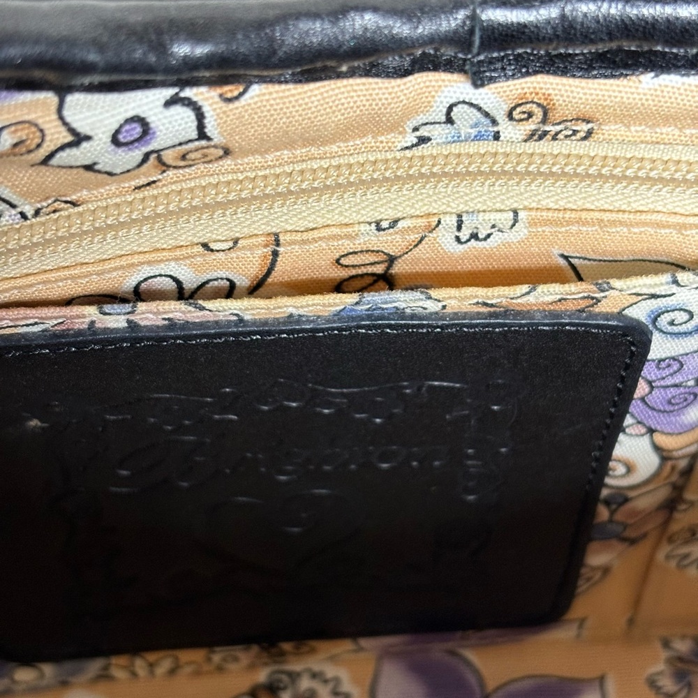 Brighton Black and Beige Braided Women Bag - Picture 3 of 3